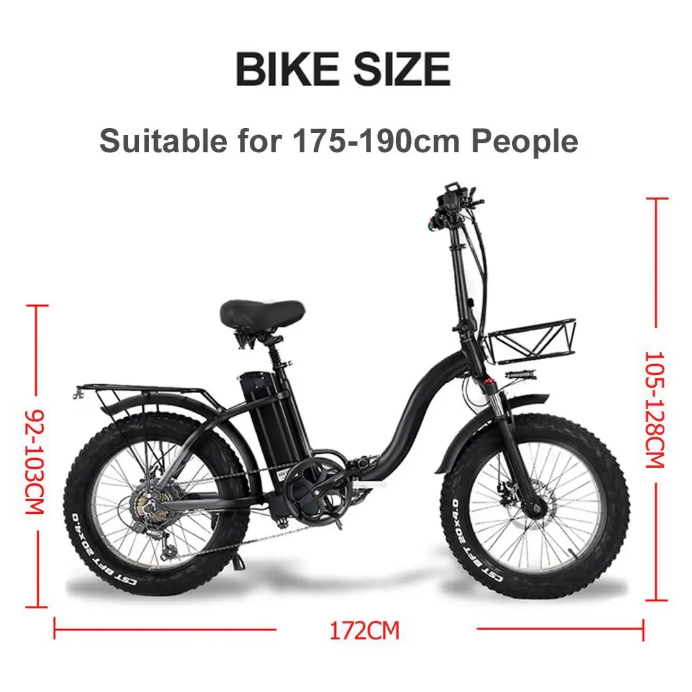 Bestellen 20 Zoll Elektrische Mountainbike 2 Wheelsl Elektrische Fahrräder Y20 48V 35 KM/H 750W 4,0 Fett Reifen Faltbare Erwachsene Elektrische Fahrrad