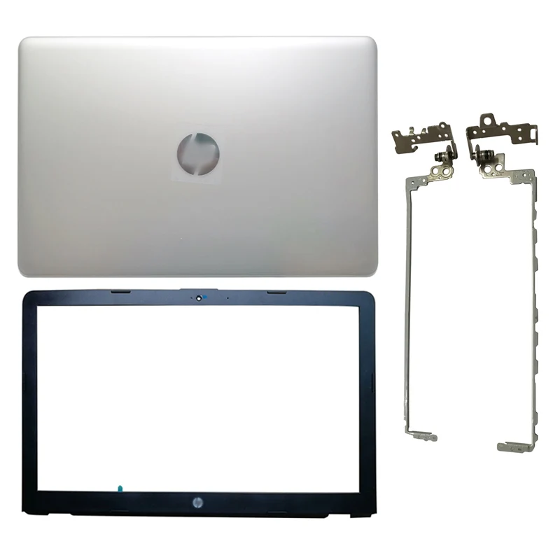 Silver bezel Hinges ЖК-задняя крышка для ноутбука/Передняя панель lcd/петли крышка для hp 15-BS 15-BW 15-BS070WM 15Q-BU 924899-001 AP204000101SVT 7J1790 - Цвет: Silver bezel Hinges