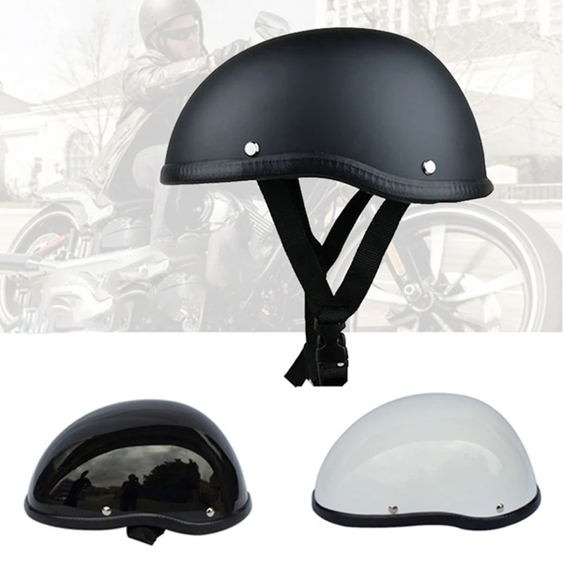 

Skull Cap Motorcycle Helmet Vintage Half Face Helmet Retro German Style chopper Cruiser