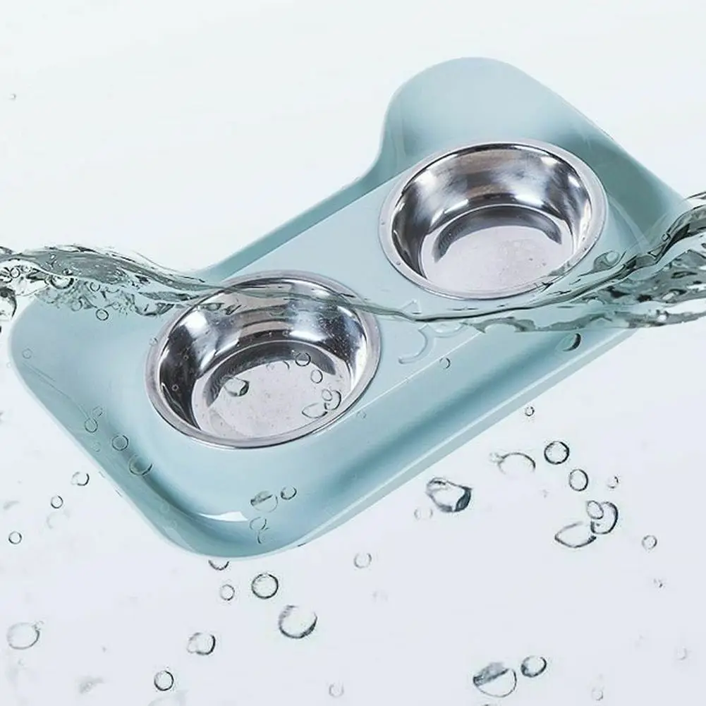 Миска для кормления собак и кошек питьевая чаша из двойной нержавеющей стали