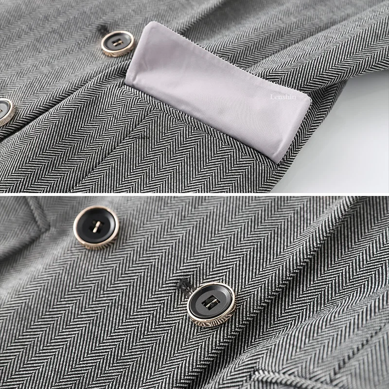 Lenshin/Высококачественный комплект из 2 предметов Мягкий удобный деловой костюм в