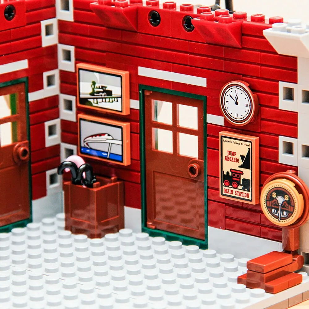 

In stock Disneying train and Station Model Building Blocks with 71044 Bricks Kids Christmas Gifts