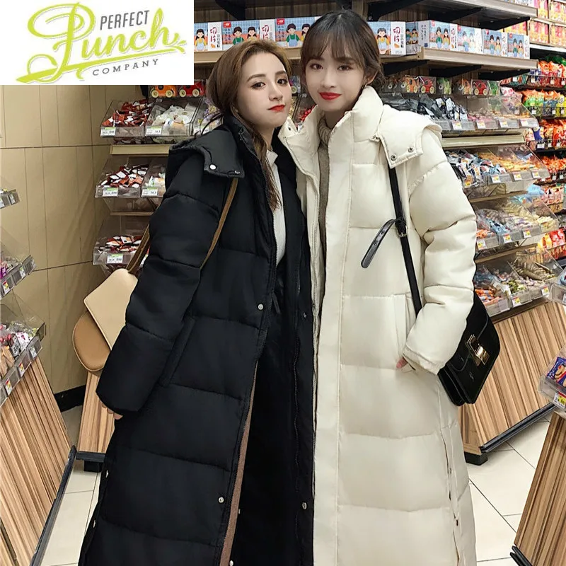 X-long Winter Jacket Thicken Woman Parkas Hooded Coat Korean Clothes Women Coats and Jackets Veste Femme WPY1527