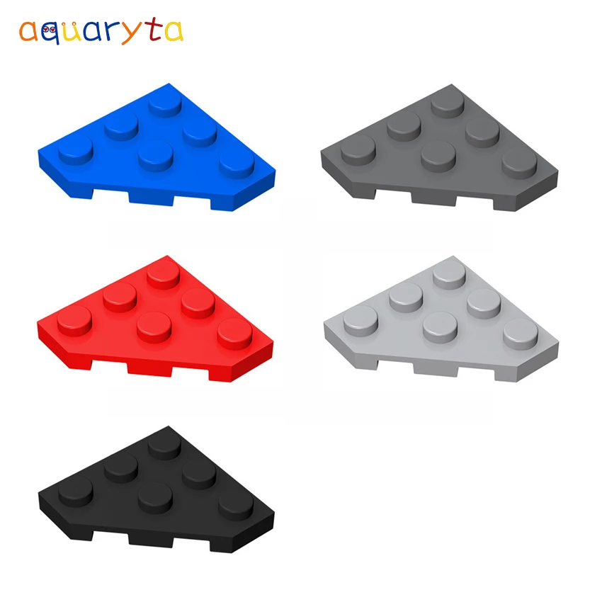 

Aquaryta 40pcs Plate Wedge 3x3 Cut Corner Blocks Parts MOC Compatible 2450 DIY Creative Educational Toy for Teen and Adult