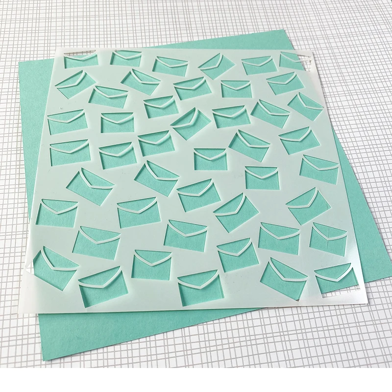 

Envelope background pattern Metal 2021 New Cutting Die And Stamps Scrapbooking DIY Decoration Craft Embossing Stencil