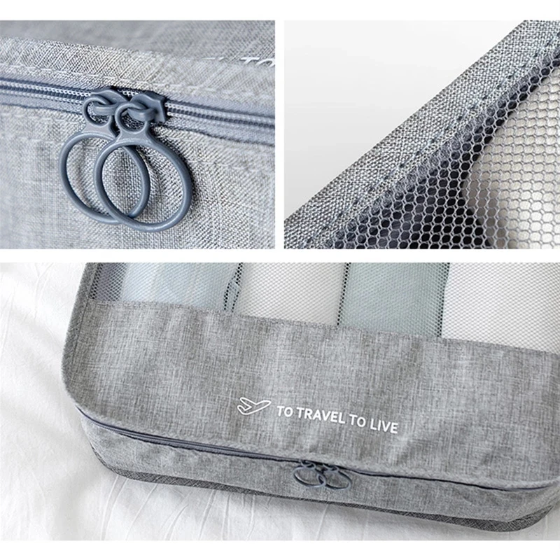 7Pcs/set Travel Luggage Organizer Clothes Storage Bags High Quality Cosmetic Toiletrie Bag Suitcase Packing Travel Accessories