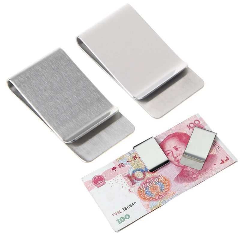 

Slim High Quality Slim Money Clip Credit Card Holder Wallet New Stainless Steel