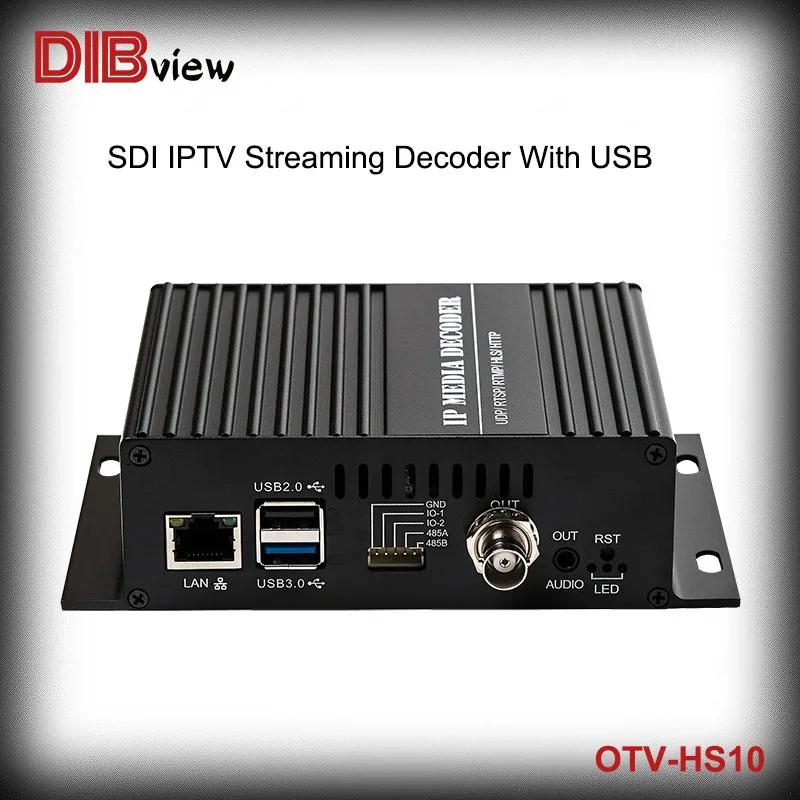 OTV-HS10 H.265 H.264 1080P SDI IP декодер с выходом USB RS485 для декодирования потоковой сети RTMP RTSP