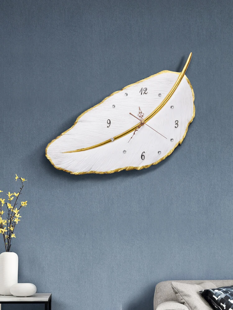 Скандинавские перьевые настенные часы современного дизайна декоративные