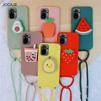 crossbody necklace lanyard chain soft case for redmi note 10 9 pro max k40 k30 10s 10x poco f3 pro holder stand shockproof cover