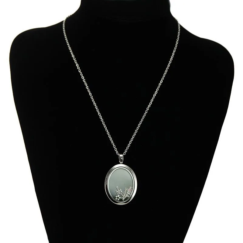 Новейший Золотой овальный кулон медальон! 316 нержавеющая сталь плавающая живая