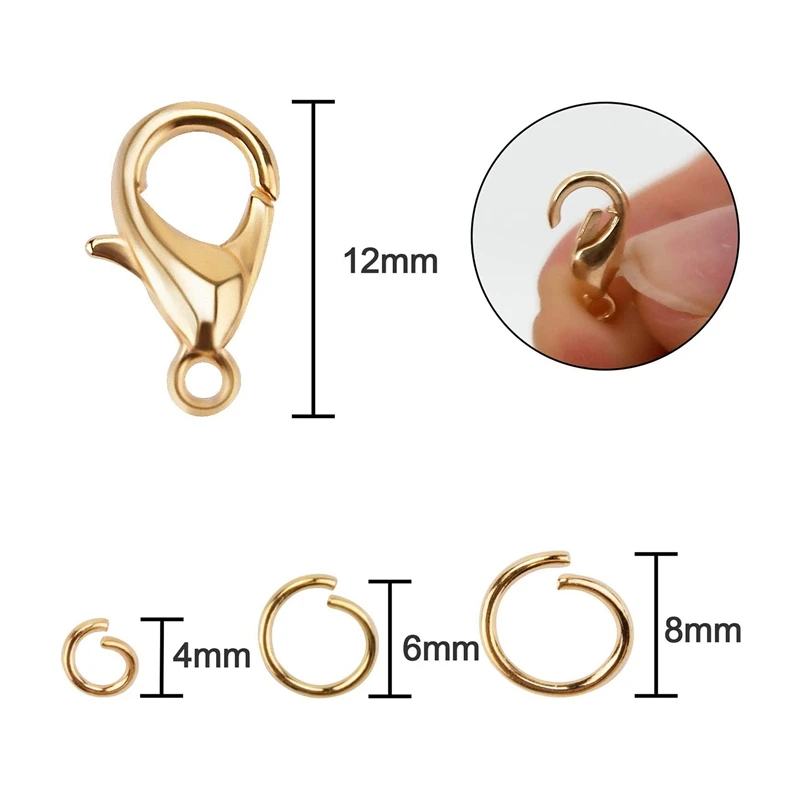 

3180Pc Diy Handmade Jewelry Repair and Production, Bracelet and Necklace Material, Lobster Clasp Tweezers