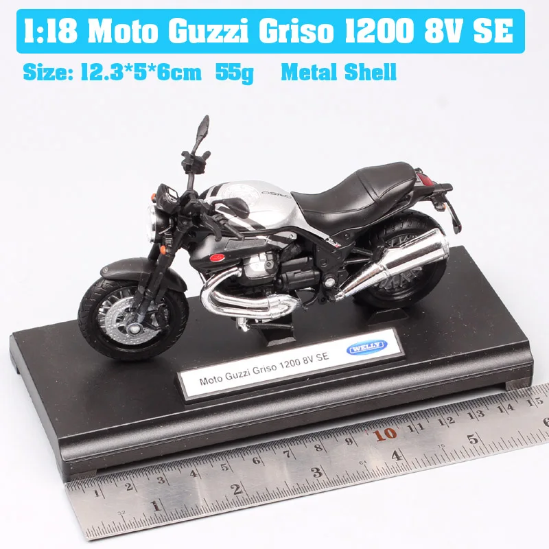 1:18 Масштаб Малый welly Ретро Guzzi moto Griso 1200 8V SE moto rcycle литье под давлением игрушка модели транспортное средство, мопед для детей коллекционеров - Цвет: Griso 1200 8V