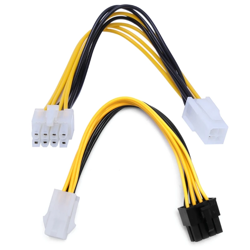 

4-Pin Male To 8-Pin Female CPU Board Power Supply Converter Adapter Cable