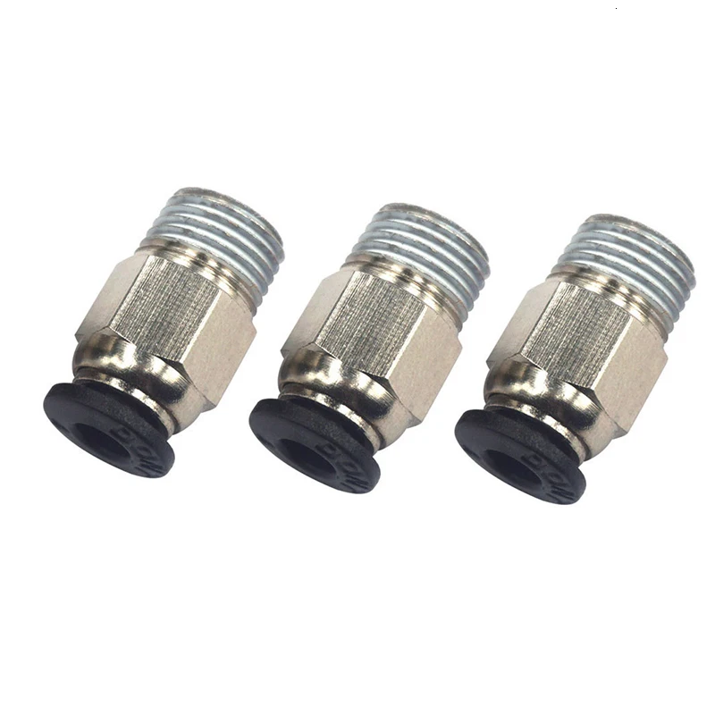 3Pieces Пневматический соединитель PC4-01 1,75 мм PTFE трубка БЫСТРОРАЗЪЕМНАЯ муфта для E3D V6 для j-головных фитингов Reprap Hotend подходит для 3D-принтеров - Цвет: 3Pieces