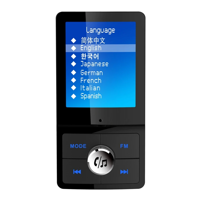 

Color Screen FM Transmitter Car MP3 Wireless Bluetooth Handsfree Car Kit Audio AUX Modulator with QC3.0 Dual USB Charge
