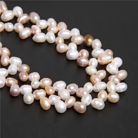 oblique hole 100 natural cultured freshwater potato loose beads women for jewelry making bracelet necklace 5 6mm pearl beads