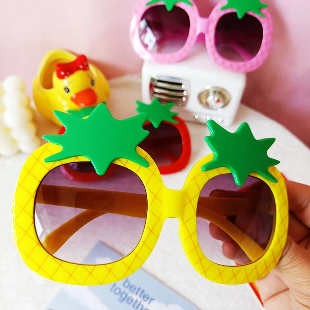 

Children Cartoon Pineapple Shape Frame Sunglasses Baby Girl Boy Goggles Toy Glasses Outdoor Kids Summer Beach Vacation Glasses
