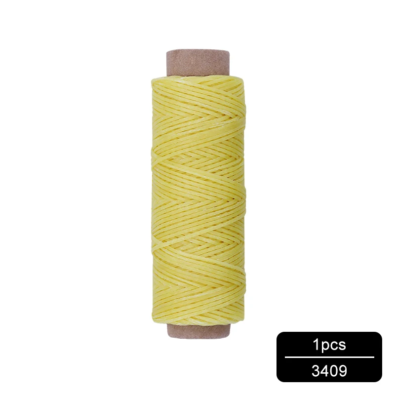 NO.3409 MIUSIE 1 шт. 50 м 150D 1 мм кожаный вощеный шнур для DIY инструмент для рукоделия ручная строчка плоская Вощеная швейная линия - Цвет: NO.3409