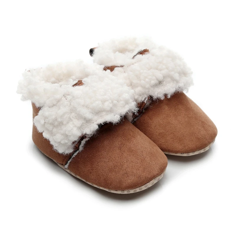 

Baby Shoes First Walker Infant Girls Boys Warm Ankle Snow Boots Fashion Winter Toddler Fur Plush Boots Shoes
