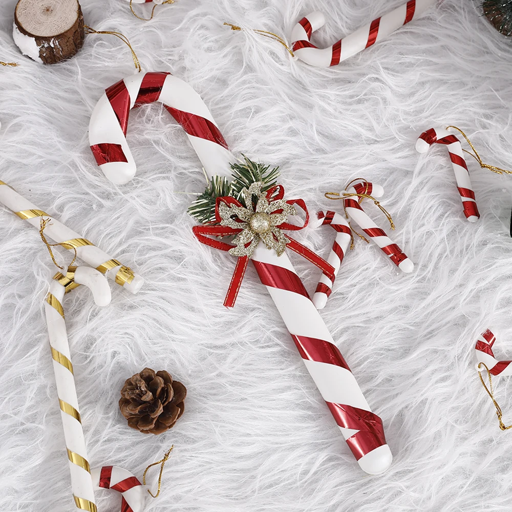 Рождественские украшения пластиковые подвесные для конфет тростника