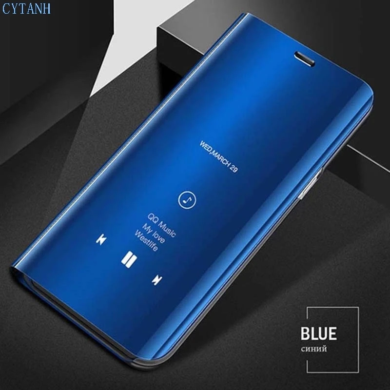 Умный чехол для Samsung Galaxy M32 M62 F62 A03S A02S A22 A32 A42 A52 A72 A82 противоударный зеркальный