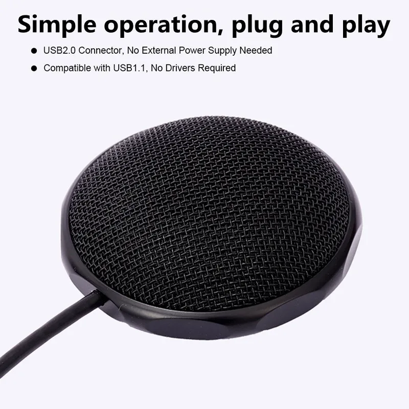 

USB2.0 Desktop Wired Microphone, Conference, Video Microphone, Home Computer Webcast Microphone