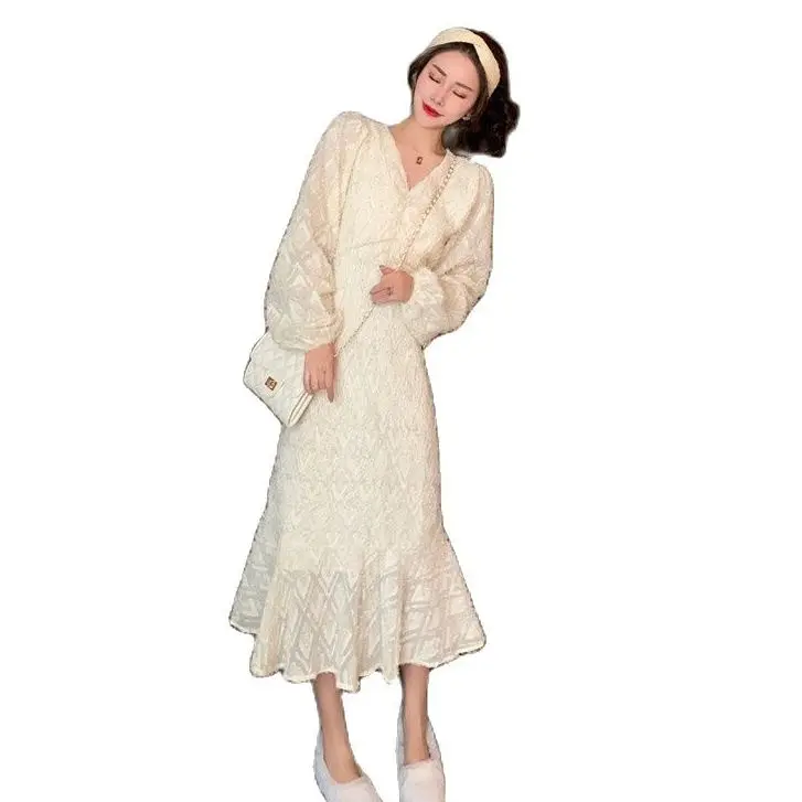 

Dresses Dress 2021 New Style WOMEN'S Spring Clothing Super Fairy MORI Series Lace French Long Retro Children Summer