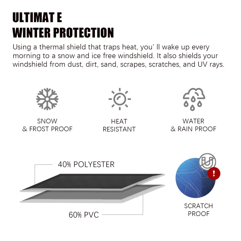 

Car Front Windscreen Snow Ice Shield Cover Anti-frost Autos Windshield Sunshade Universal Car Anti-fog Shield Car Accessories
