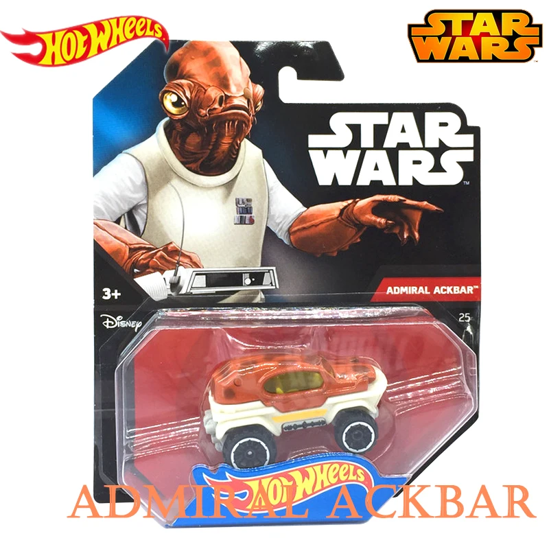 Подлинные Hot Wheels Звездные войны классический фильм тема серии ролевая модель автомобиля коллекция игрушек для детей мальчиков подарок на день рождения CGW35 - Цвет: Admiral ackbar