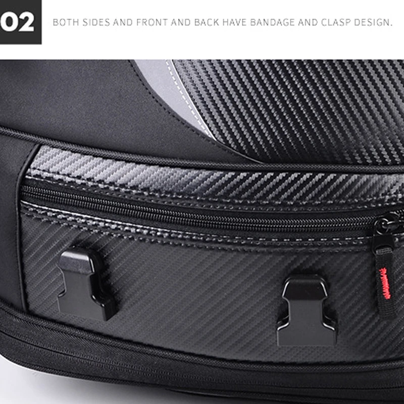 Сумки на заднее сиденье мотоцикла из углеродного волокна водонепроницаемые