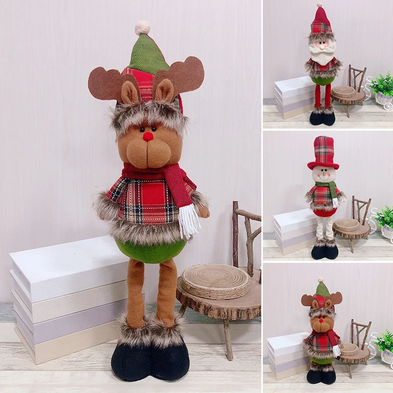 

Рождественская Выдвижная кукла, прекрасные рождественские плюшевые игрушки, креативные рождественские праздничные принадлежности для до...