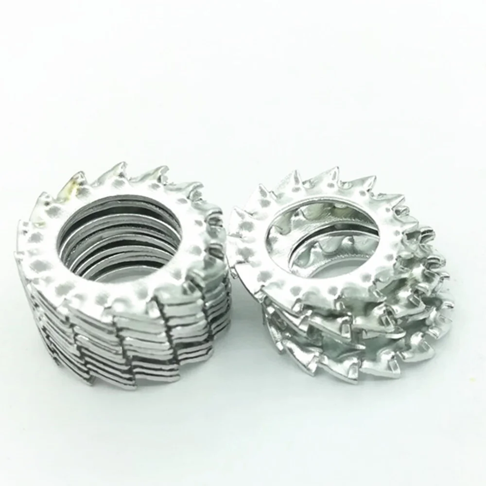 

700 Pcs/Box Galvanized Flat Serrated Lock Washer Sets Tools M3 M4 M5 M6 M8 Home Tool Parts Accessories