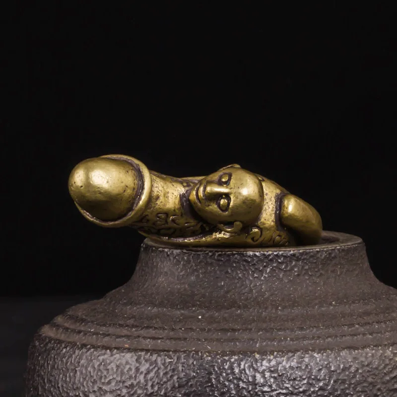 Чистый Зодиак из латуни кулон с обезьянкой для пениса креативная забавная