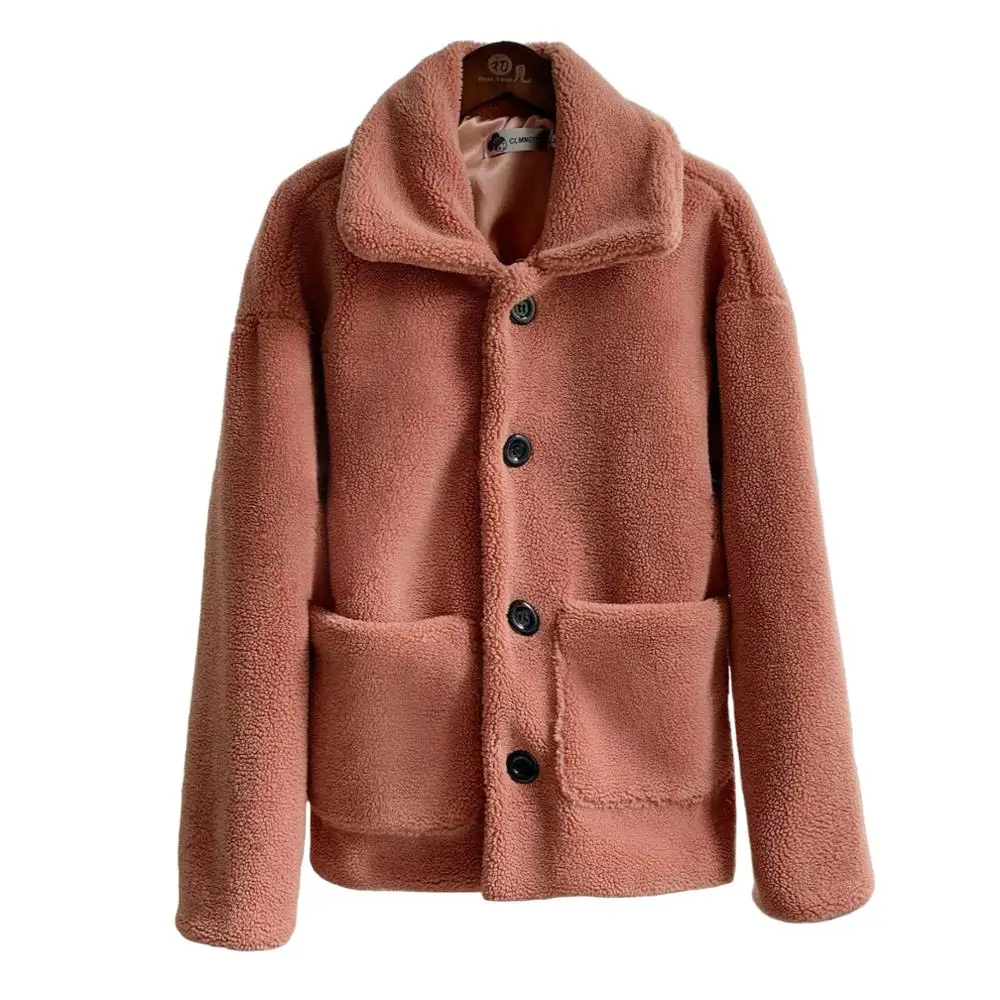 Женское пальто из искусственного меха Осень зима 2019 однокнопочное бархатное