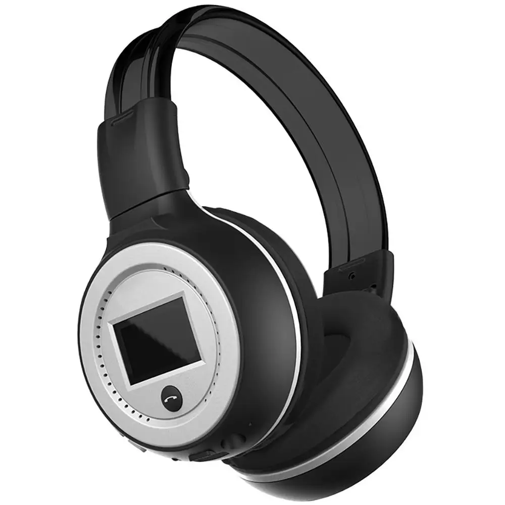 ZEALOT B570 HiFi стерео Bluetooth наушники Беспроводная гарнитура с микрофоном FM радио Micro SD карта воспроизведения - Цвет: Silver