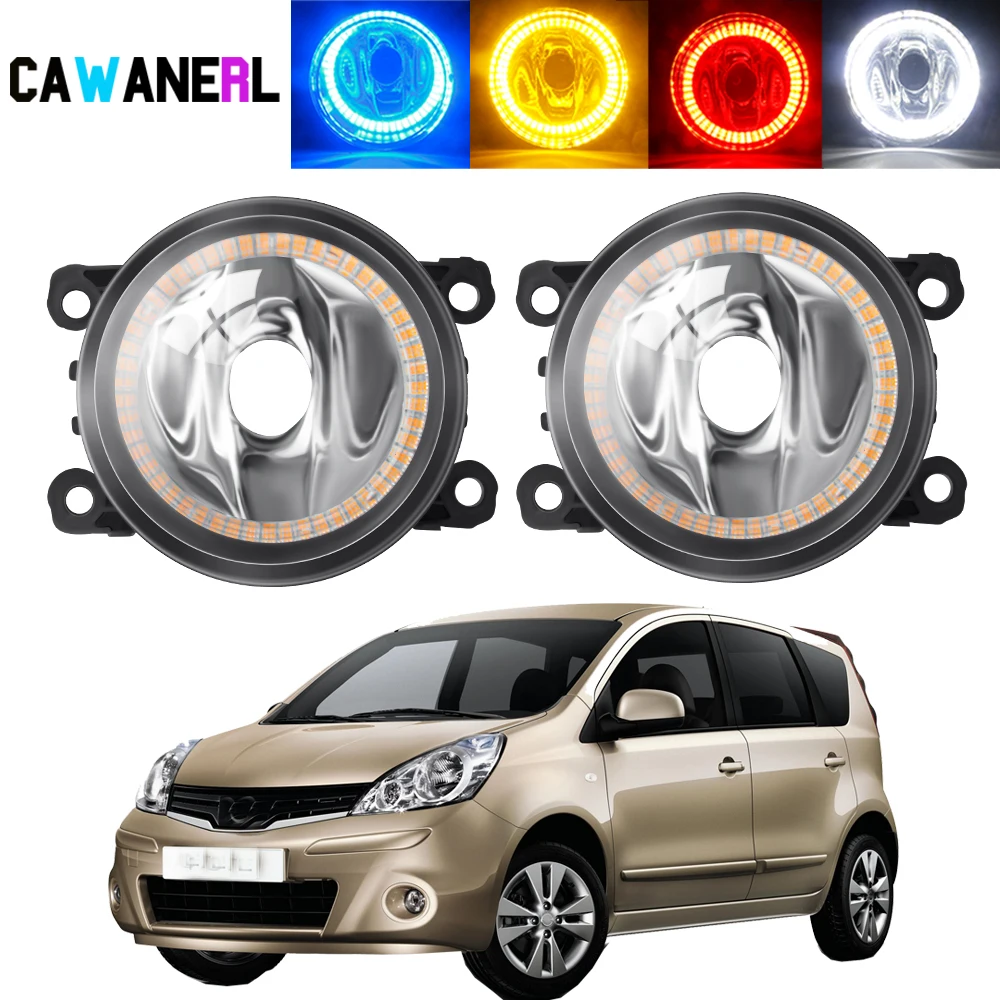 

2 Pieces Angel Eye Fog Light Assembly For Nissan Note E11 MPV 2006-2013 Car Halo Ring Fog Daytime Running Lamp DRL H11 20W 12V