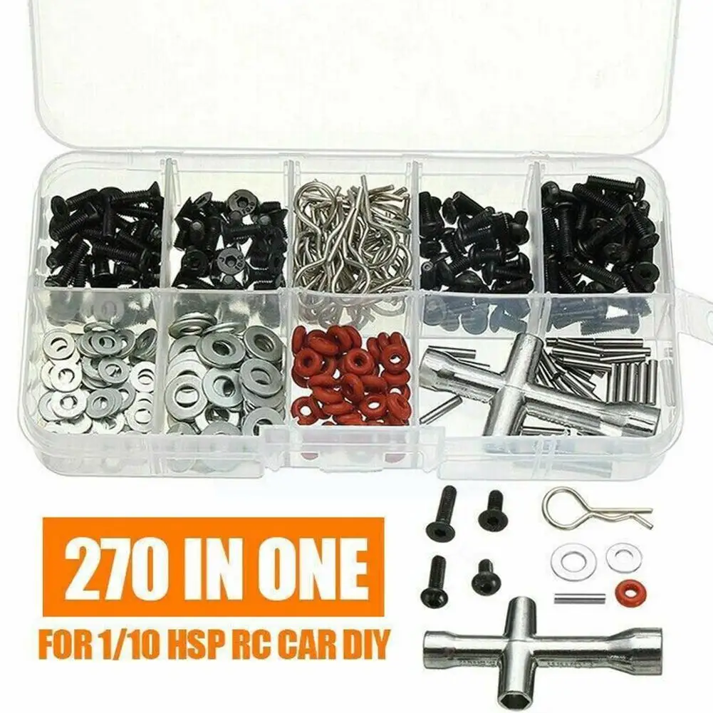 

Car Repair Screws Wrenches Tool Accessories 270pcs Boxed Metal 6-12 * Rc Xr010265 Standard Screws High-quality 3 E6m1