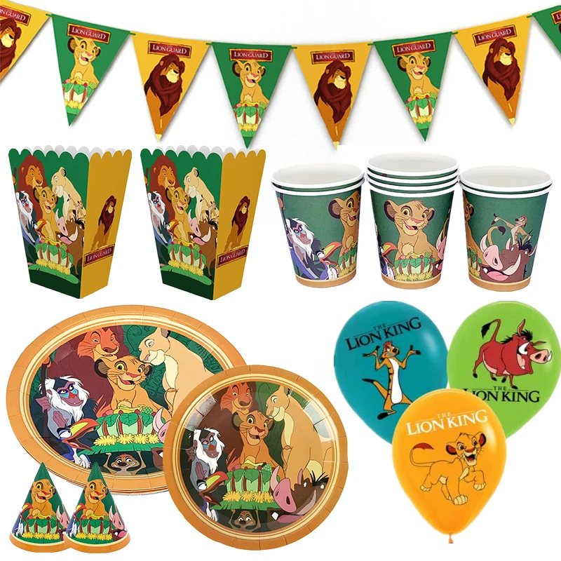 

Lion Birthday Party Supplies Party Decoration Jungle Party Decoration King Balloon Lion Baby Shower Banner Disposable Party Set