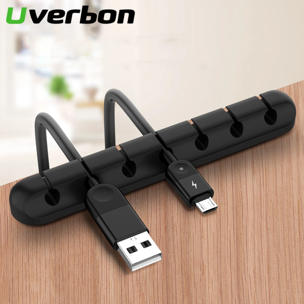 

Cable Holder Silicone USB Cable Organizer Flexible Cable Management Clips Winder Cable Management For Mouse Headphone Keyboard