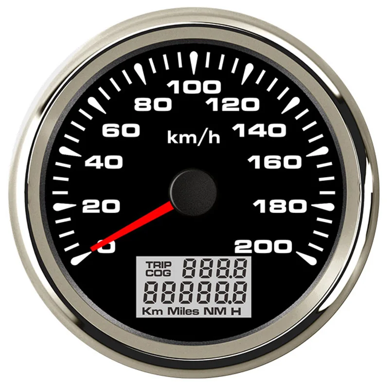 85 мм Универсальный gps измеритель скорости одометр 12 В 24 В с подсветкой 200 км/ч для автомобиля грузовик морской лодки ATV UTV - Цвет: 8 color light