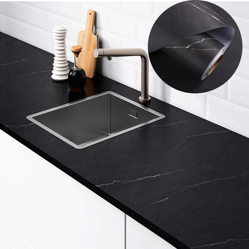dark marble peel and stick wallpaper self adhesive vinyl contact paper for kitchen cabinets countertops table furniture decor free global shipping
