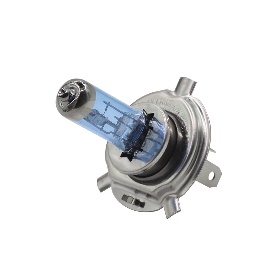 Cawanerl 1 пара H4 100 Вт галогенной лампы 4300 К с теплым белым светом 12V Высокая Яркость
