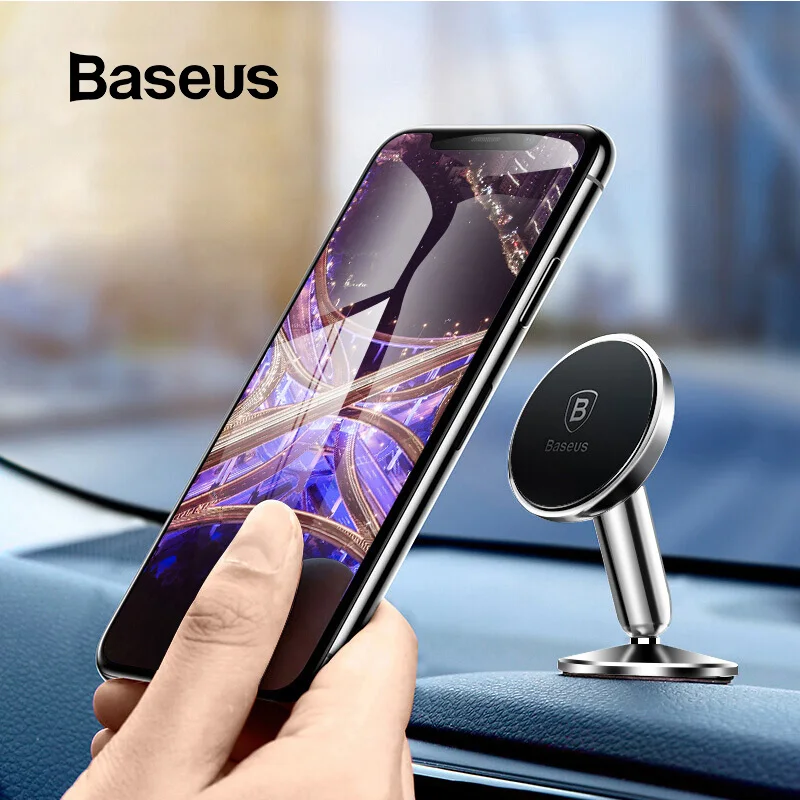 Baseus Magnetic Car Phone Holder 360 Degree Rotaion Universal for iPhone 11 X XS Xiaomi Stand Mount Universal Smartphone Support