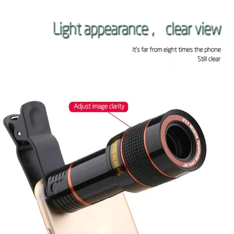 Telephoto Lens Monocular Telescope Phone Universal Optical 8x 12x Zoom Camera For Smartphone With Clip | Мобильные телефоны и