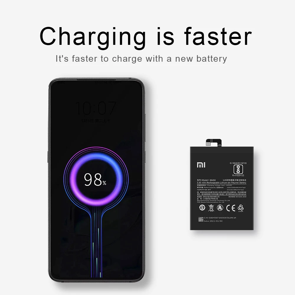 Оригинальный аккумулятор Xiaomi BM50 для Mi Max 2 Max2 5300 мАч с инструментами разборки