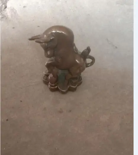 Рождество Китайский Фэншуй латунь yuanbao Сумочка для денег и монет животных знак