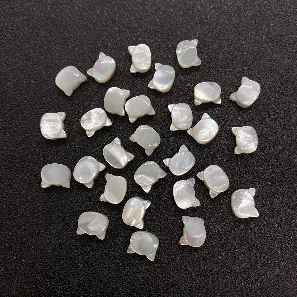 

Бусины из натуральной морской ракушки, голова кошки, Перламутровые Бусины, серьги «сделай сам», аксессуары для изготовления ювелирных изде...