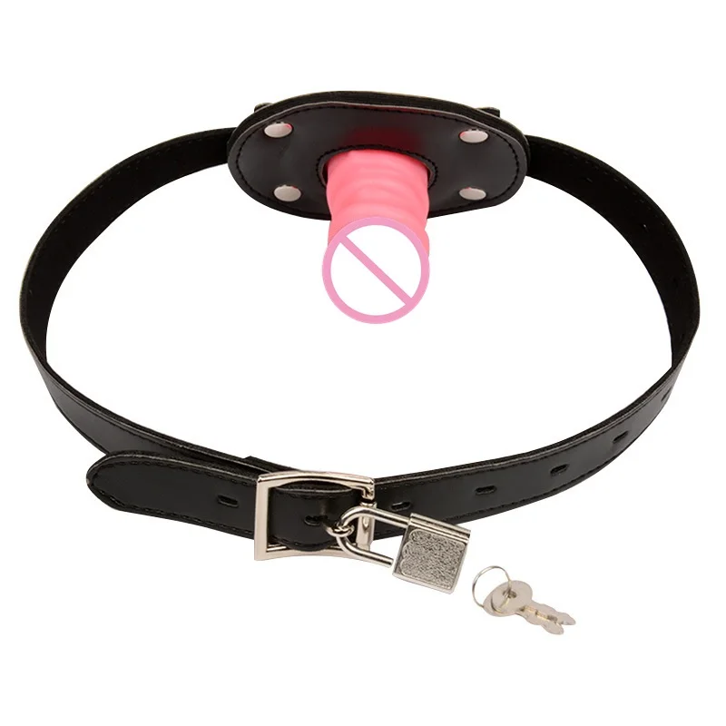 БДСМ бондаж из искусственной кожи ремешок на пенис оральный фаллоимитатор кляп