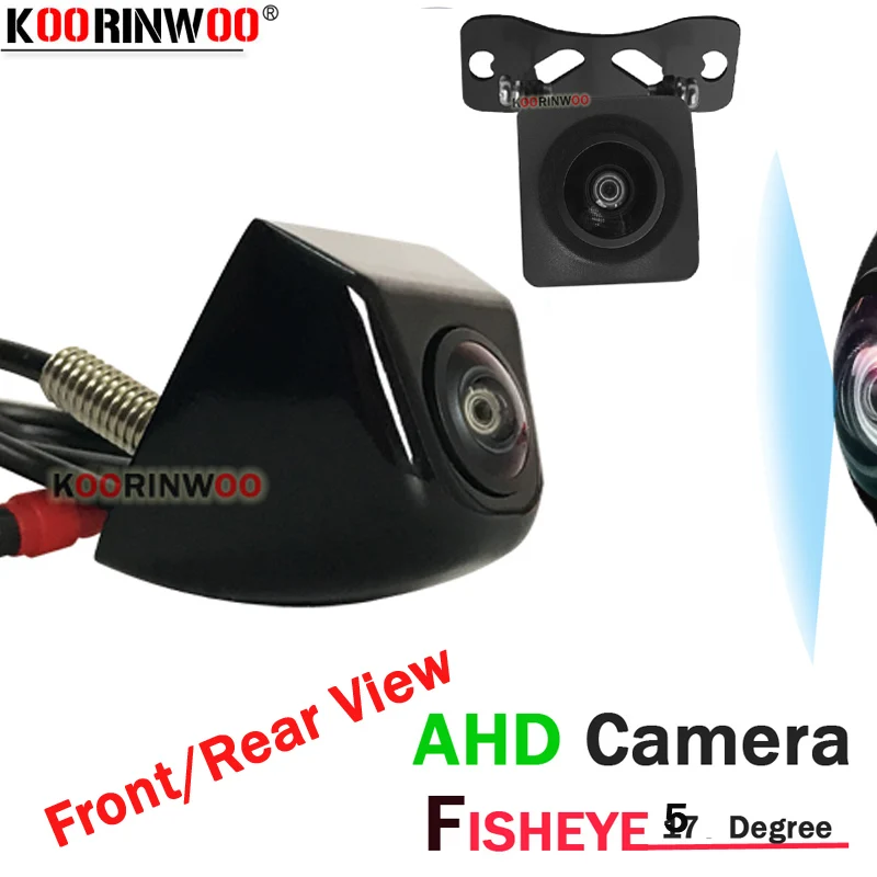 

Камера заднего вида Koorinwoo AHD, широкоугольная камера 1080 градусов, «рыбий глаз», ночное видение, датчик парковочной системы, 175 P